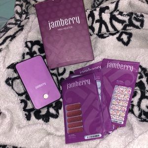 jamberry mini heater with 13 different nail wraps